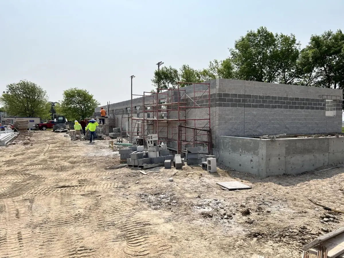 Blackhawk Construction masonry project in progress